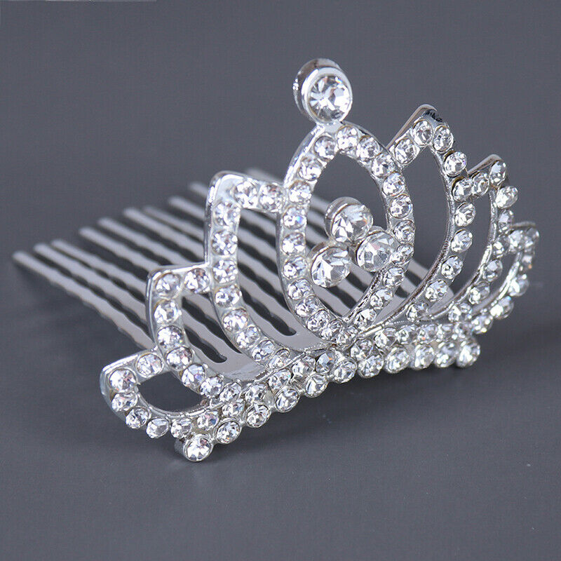 Kids Girls Princess Hair Comb Party Crown Headband Crystal Hair AccessoriJB C Gw