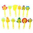12 pcs colorful different shapes Children Painting Craft sponge stamp