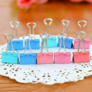 60Pcs 15mm Office School Paper File Ticket Colorful Metal Binder Clips Pretty