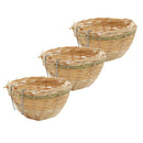 Pack of 3 Handmade Bamboo Bird Breeding Nest Bed for Budgie Parakeet Cockatiel