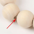 3Pieces Wood Bead Garland Farmhouse Rustic Country Beads Holiday Decoration Wall