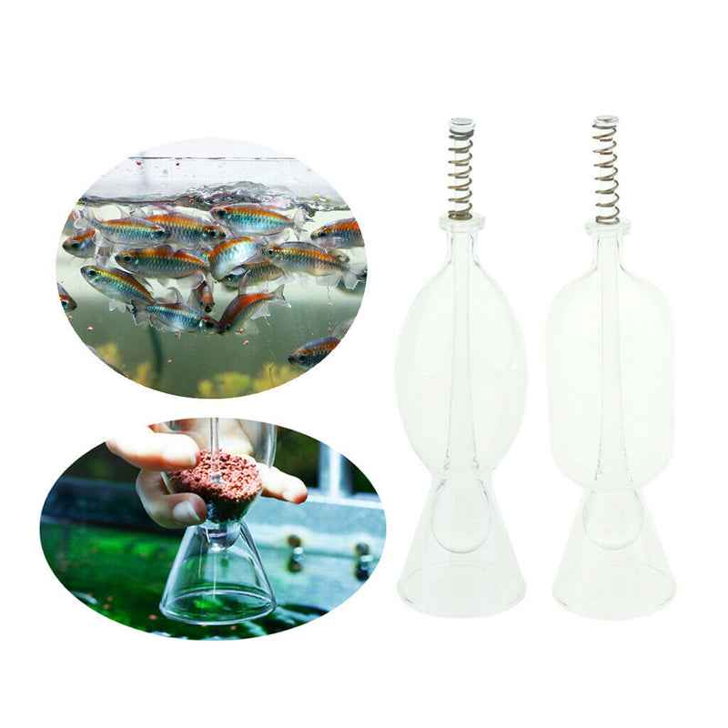 Crystal Feeding Cup Aquarium Fish Feeder Food Feeding Cup Round