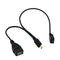 Black 3 in1 Micro USB HUB Male to Female USB 2.0 Charging Host OTG Adapter Cable