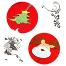New Christmas Table Decor Non-Woven Placemats With Tableware Bag Table Mat