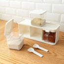 1X(Vertically Rotatable Storage Seasoning Boxes Spice Jar Bottle With Handl