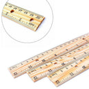 Three packs of wood ruler 30cm pine ruler wooden flat wooden supply ruler r O9O8