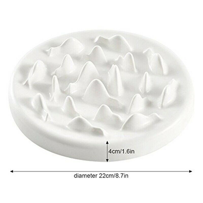 Slow Feeder Bowl, Ceramic Fun Interactive Feeder Bloat Stop Cat Bowl Preven