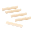 5 Pieces Buffalo Bone Electric Guitar Slotted Nuts Beige for LP Style Guitar