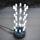 LED Light Cube DIY Kits Electronic Tower White LED Display, 32 White LEDs