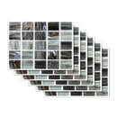 6Pc New Black Mosaic Self-adhesive Bathroom Kitchen Wall Stair Tile S USQ