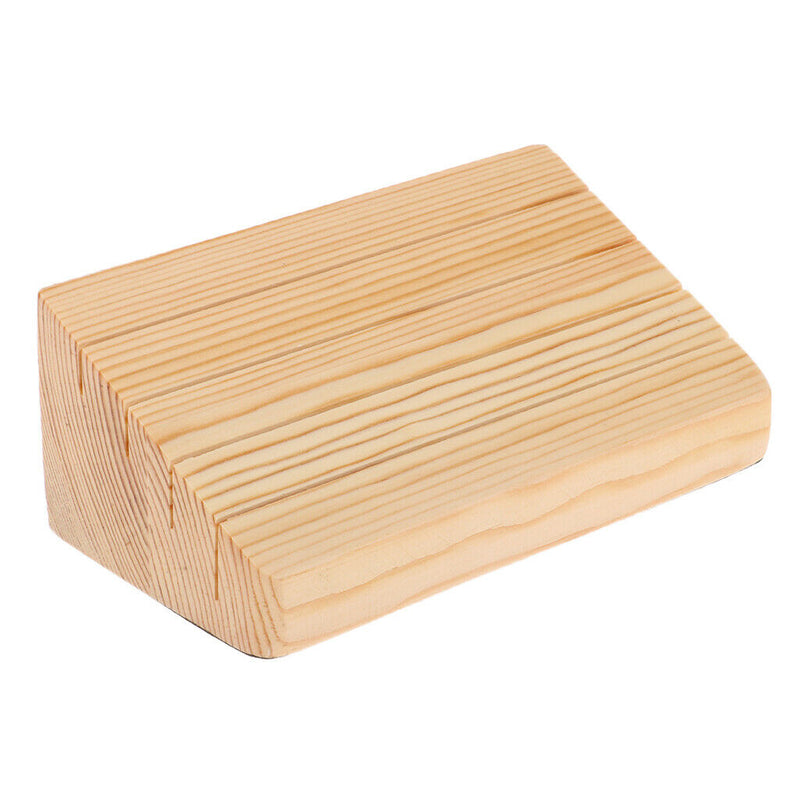 Playing Card Holder Wooden Poker Organizer Stand Base - 4 Slots - Trapezoid