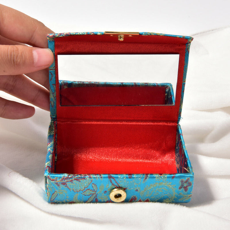 Double Support Lipstick Case Holder With Mirror Inside & Snap-On Closure B Gw