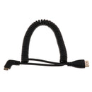 Coiled Stretch Spring HDMI Male to Left Angle HDMI Male M/M HD Cable