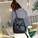 Fashion PU Leather Women Backpack Weave Tassel Travel School Shoulder Bags