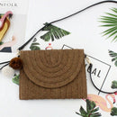 Casual New Ball Hand Clutch Bag Shoulder Crossbody Bag Straw Bag Women Wove
