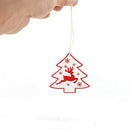 10pcs Wood DIY Craft Christmas Tree Ornaments New Year Home Decor (Tree-2) A