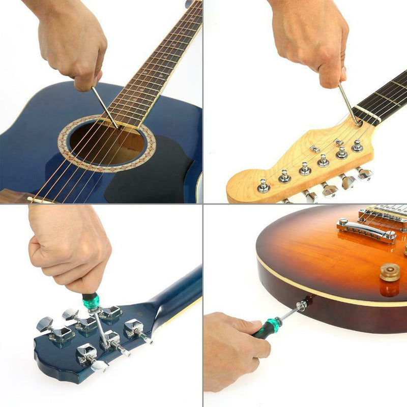 Instrument Maintenance Repair Cleaning Tech Tool Kit for Guitar Bass Parts