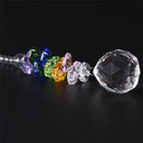 Hanging Glass Crystal Ball Prism Pendant Ornament Rainbow Wedding Gift FT