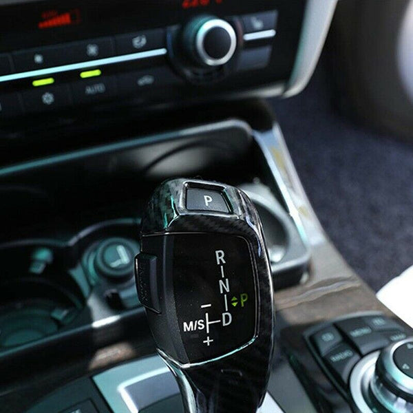 Car Gear Shift Knob Cover Trim Carbon Fiber for BMW F20 F30 F31 F34 X5 F15  I9R2