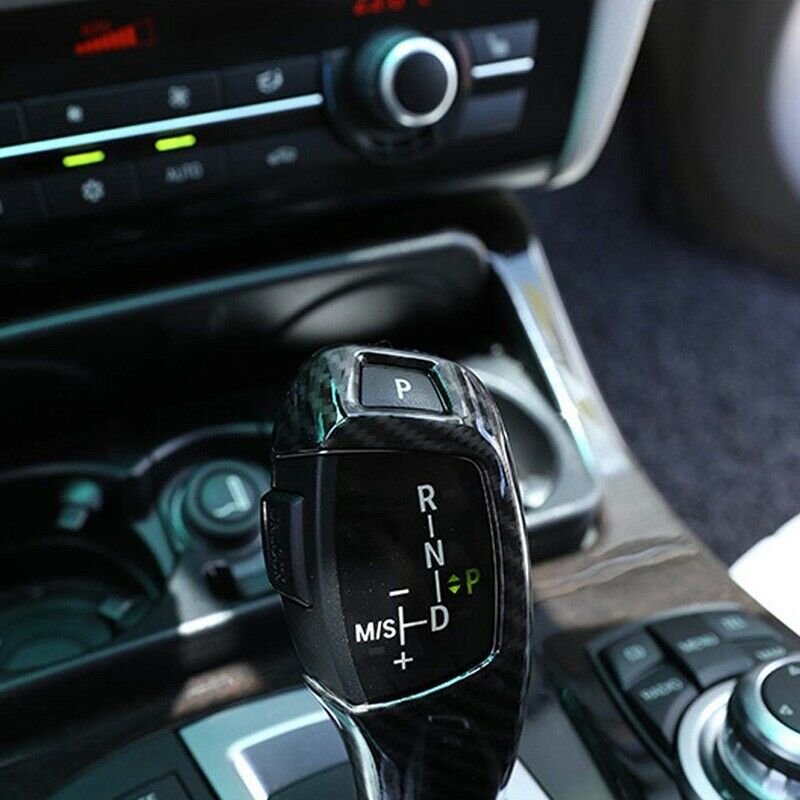 Car Gear Shift Knob Cover Trim Carbon Fiber for BMW F20 F30 F31 F34 X5 F15  I9R2