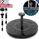 Bird Bath Fountain Solar-Powered Water Pumps Floating Outdoor Pond Garden Patio