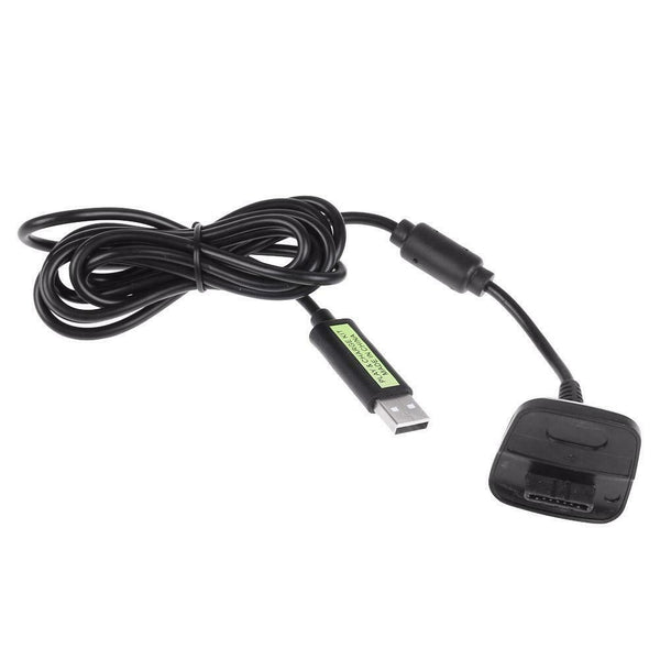 1.8m USB Charging Cable for Xbox 360 Controller Play and Charge Cord (Black