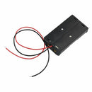 4 Pcs Black Plastic Battery Holder Box Storage Case with Wire for 2 x 1.5V  A6P8