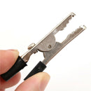 5Pcs 50mm Plastic Durable Handle Test Probe Metal Alligator Clips with Screw LJ