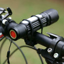 Silicone Strap Bike Torch Band Flashlight Clip Bicycle Light Holder (Black)