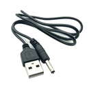 USB2.0 To DC3.5mm Charging Cable 5V Power Cable DC Charging Cable 50cm-black