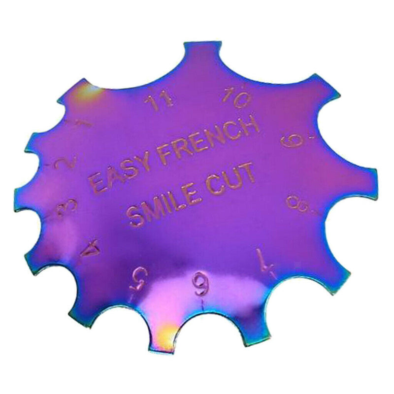 Nail Art Tool Multi-Sizes Easy French Tip Smile Line Edge Cutter Stencil Trimmer