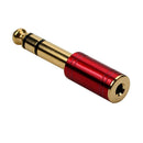 Metal 3.5mm Female to 6.5 Male Audio Stereo Headset Adapter Converter Red
