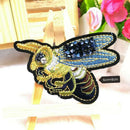 Handmade Bees Beaded Patches Sew On Sequin Patch For Clothing Beading Appli O5D2