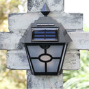 Retro Hex LED Solar Wall Lamp Falme Pane IP65 for Outdoor Fence Stair Light