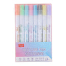 Glitter Metallic Double Line Pen Outline Markers for Scrapbooking Poster 8 Color