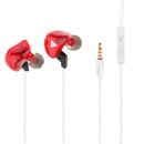 In Ear Sports Earphone With Microphone Stereo Bass Sound Headsets Earbuds Red