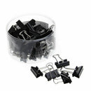 48 pcs 25mm Black Metal Binder Clips File Paper Clip Document Office Suppli X6W4