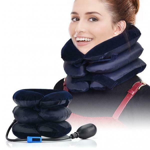 Air Inflatable Cervical Neck Traction Device Muscle Pain Relieving Brace Support