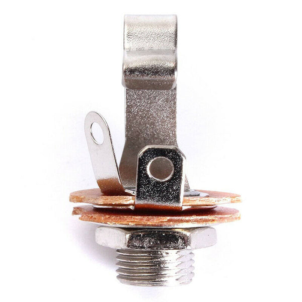 10 Pcs Mono Input Jack for Guitar Bass 6.35mm Orange