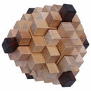 Wooden Primary Color Big Pineapple Lock Logic Puzzle Burr Puzzles Brain Tea