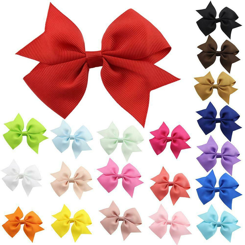 20pcs Girls Lovely Bowknot Hairclip Performance Headwear for Birthday Gift