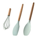 3 Pieces Silicone Egg Whisker and Large Small Spatula Scraper Utensils Set for
