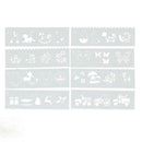 8pcs/set DIY Photo Album Scrapbooking Template Drawing Ruler Painting Tools