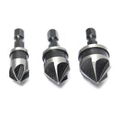 3x Top Hex Countersink Boring Set for Wood Metal Quick Change Drill Bit Tools LJ