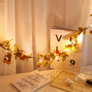 Christmas LED String Light Rose Flower Vine Leaves Wreath Wedding Decoration