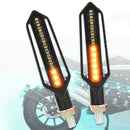 2x Red Yellow Two-Color Running Water Motorcycle Steering Signal Light sfs LHA