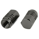 4 Pieces Dark Gray Hexagon shaped Aluminum Alloy Rim Car Valve Plug