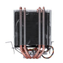 1X(LANSHUO 4 Heat Pipe 4 Wire Without Light Double Fan Cpu Fan Radiator Coo