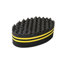 Sponge Comb Barbershop Curly Hair Styling Explosive Head Brush (Yellow)