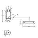 Spring Door Closer Fire Rated Adjustable Surface Mounted Door Stopper Gray
